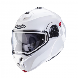 Caberg, vyklápěcí přilba Flip-Up, model Duke Evo, bílá lesklá barva, velikost XL