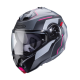 Caberg, vyklápěcí přilba Flip-Up, model Duke Evo, Move, barva šedá matná/černá/fialová, velikost XS