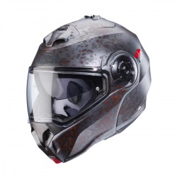 Caberg, vyklápěcí přilba Flip-Up, model Duke Evo, Rusty, barva šedá/rezavá, velikost L