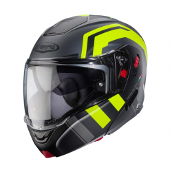 Caberg, vyklápěcí přilba Flip-Up, model Horus X, Road, barva šedá matná/černá/žlutá, velikost XL