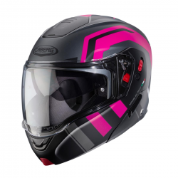 Caberg, vyklápěcí přilba Flip-Up, model Horus X, Road, barva šedá matná/černá/fialová, velikost M
