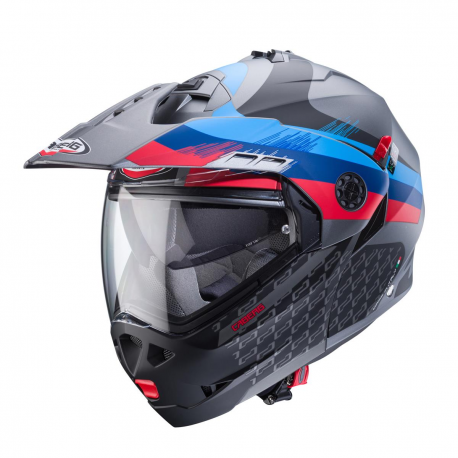 Caberg, vyklápěcí přilba Flip-Up, model Tourmax X, Sarabe, barva šedá/černá - barvy BMW, velikost L