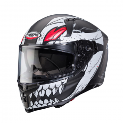 Caberg, integrální přilba Avalon X, Punk, barva šedá/bílá/červená, velikost XL