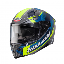 Caberg, integrální přilba Avalon X, Optic, barva šedá/modrá/žlutá, velikost XS