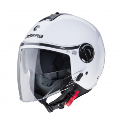 Caberg, Jet přilba se sluneční clonou, model Riviera V4X, bílá lesklá barva, velikost XL