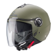 Caberg, Jet přilba se sluneční clonou, model Riviera V4X, zelená matná barva - Military Green, velikost L