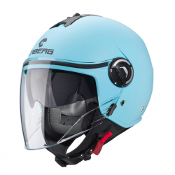 Caberg, Jet přilba se sluneční clonou, model Riviera V4X, modrá matná barva, velikost L