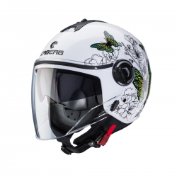 Caberg, Jet přilba se sluneční clonou, model Riviera V4X, barva žlutá/zelená, velikost S