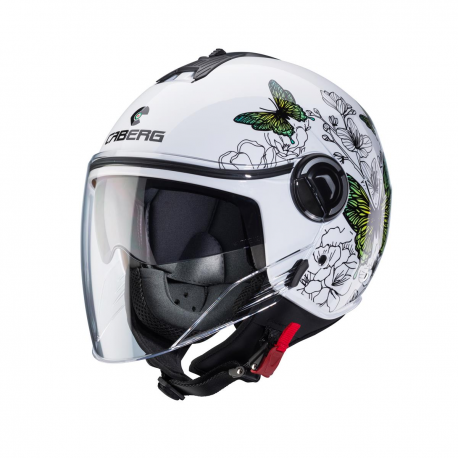 Caberg, Jet přilba se sluneční clonou, model Riviera V4X, barva žlutá/zelená, velikost S