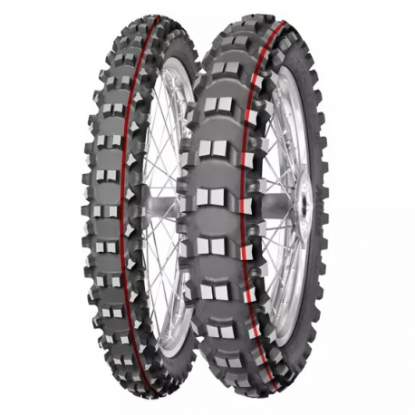 Mitas, pneu 120/90-18 Terra Force MX-SM Soft/Medium 65M TT (červený/žlutý pruh), zadní, DOT 2022