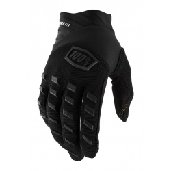 100%, rukavice Airmatic (2023), BLACK/CHARCOAL, černá barva, velikost M