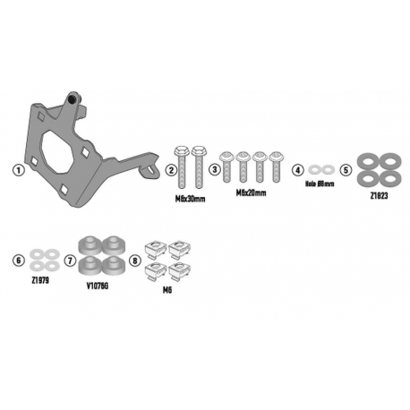 Kappa, držáky plexi 1173SK CF Moto CL 700X '21-'22