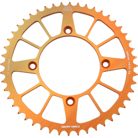 JT, rozeta 4549 48 ALU Racelite KTM FREERIDE 250 14-17 (+2), 350 12-17 (454948JTA) (řetěz  520), oranžová barva