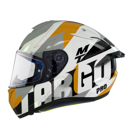 MT, integrální přilba Targo Pro Biger A3 GLOSS Pearl Yellow, barva bílá/žlutá/šedá, velikost S