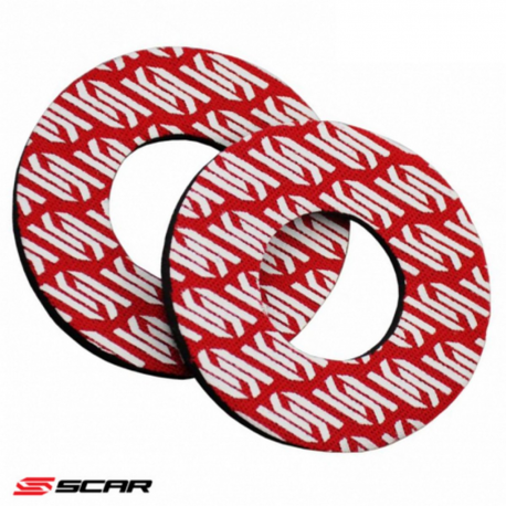 Scar Racing, pěnové kroužky na gripy, Donutz, barva červená//bílá