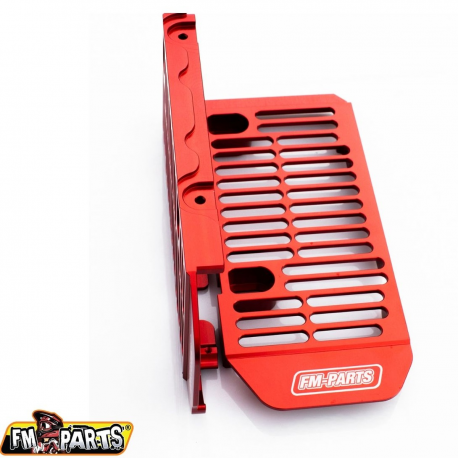 FM-Parts, výztuhy chladiče, duralové, Rieju MR '21-'23, červená barva