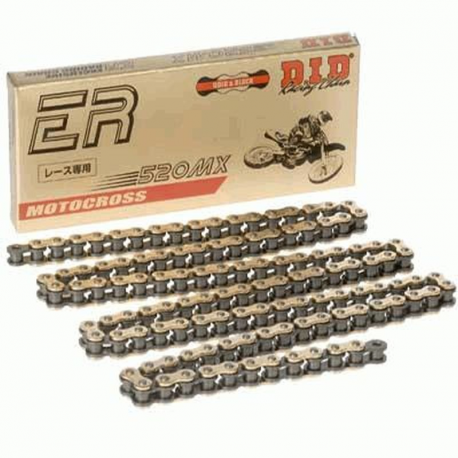 DID 520 MX-120, řetěz zlatý (120 článků) Cross Ultra, bez o-kroužků (rozpojený + spojka)
