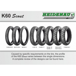 Heidenau, pneu 4.00-18 K60 SCOUT 64T TT M/C M+S, zadní, DOT 08/2023
