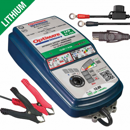 Optimate, nabíječka akumulátorů OPTIMATE LITHIUM 4S 12.8V / 13.2V, 10A, 3-120AH, LIFEPO4 / LFP, SAE (EL)