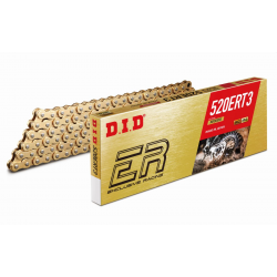 DID 520 ERT3 G&G-108, zlatý řetěz (108-článků) bez o-kroužků (rozpojený + spojka) - nahrazuje 520ERT2