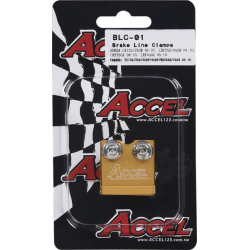 Accel, držák brzdové hadice, přední, Suzuki/Yamaha, černá barva