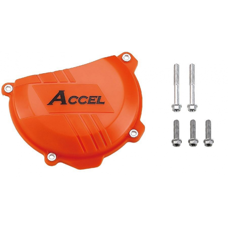 Accel, chránič víka spojky, KTM SXF250 '13- , EXCF250 '14-, SXF350 '11-, EXCF350 '12-, oranžová barva
