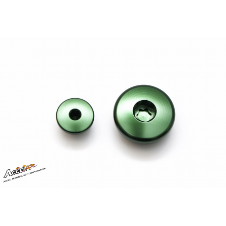 Accel, servisní víčka motoru, Suzuki / Kawasaki KX 250F '08-'13, zelená barva