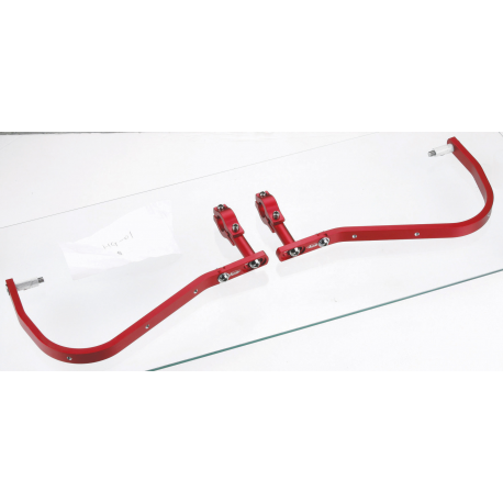 Accel, chrániče páček s ALU výztuhou, ENDURO 22mm červená barva (bez plastových krytů SD02)