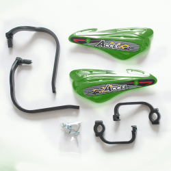 Accel, chrániče páček s ALU výztuhou, STRONG (22+28mm) (ALU-černé, plasty-zelené)