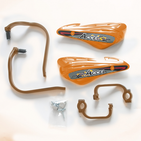 Accel, chrániče páček s ALU výztuhou, STRONG (22+28mm) (ALU-oranžové, plasty-oranžové)