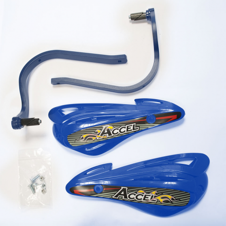 Accel, chrániče páček s ALU výztuhou, ATV (22+28mm) (ALU-modré, plasty-modré)