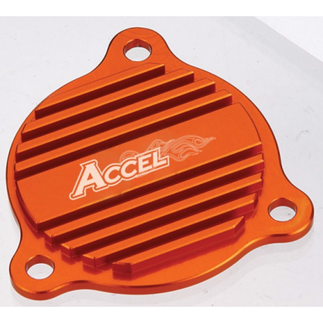 Accel, víčko olejové pumpy, KTM EXC 350/400/450/500/530 '08-'12, SXF350 '11-'12 oranžová barva