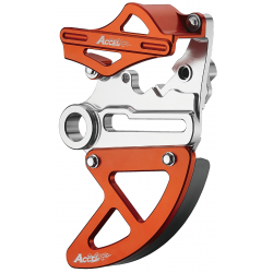 Accel, kryt zadního kotouče a brzdiče, KTM SX/SXF/EXC/EXCF '13-'22, Husqvarna TC/FC '15-'22 (oska 25 mm), oranžová barva