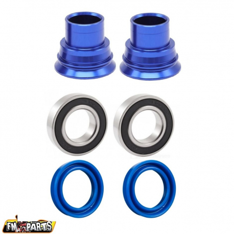FM-Parts, ložiska zadního kola + gufera + rozpěrky - KTM / Husqvarna / GAS GAS '03-'23, barva modrá