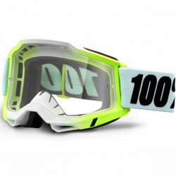 100%, brýle Accuri 2 DUNDER - Clear Lens, barva bílá/černá/zelená, čiré sklo