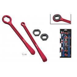 Accel, sada montpák na pneu (23+24CM) ALU7075, kované, s klíči 10,12,22,27,32 mm, modrá barva