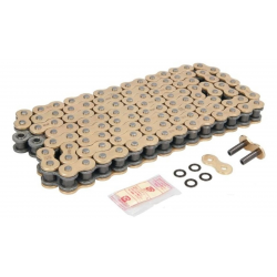 DID 525ZVMX2G&G-104, zlatý řetěz (104 článků) X-RING (525ZVMXGB104)s nýtovací spojkou)