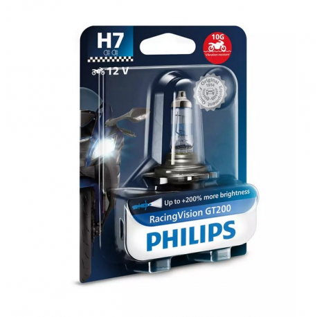 Philips, žárovka H7 12V 55W RACING VISION MOTO +200%