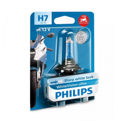 Philips, žárovka H7 12V 55W PX26D WHITE VISION ULTRA MOTO