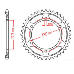 MTX, rozeta, 241 39 Yamaha XJR 1300 '04-'06, MT-01 '05-'11 (JTR479.39) (řetěz 530)