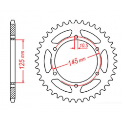 MTX, rozeta, 866 48 Yamaha XJ 600 DIVERSION 95-03 (JTR855.48) (řetěz 520)