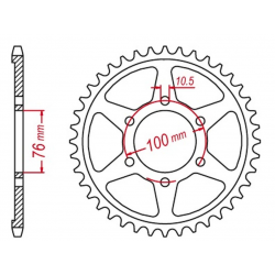 MTX, rozeta, 816 42 Suzuki GSXR1100, GSXR750 '92-'95 (JTR816.42) (řetěz 530) - ZAMIENNA Z 825 42