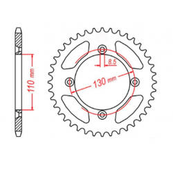 MTX, rozeta, 4306 49 Honda CR 80/85 '85-'07 (JTR215.49) (řetěz 420)