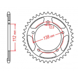 MTX, rozeta, 408 43 Honda CBR 600F '91-'96, CBF 1000 '06-'10 (SC58) (JTR302.43) (řetěz 530)