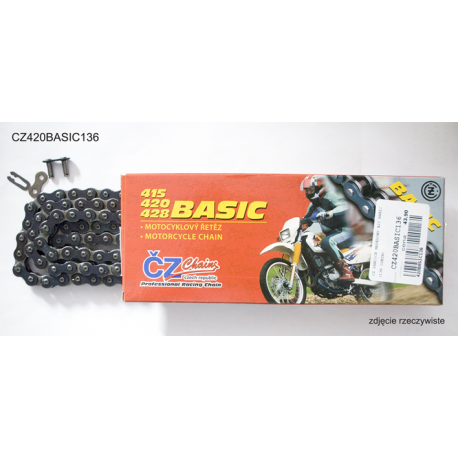 ČZ, řetěz 420 BASIC (420S) (136 článků) (19,0 KN) + spojka