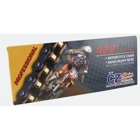 ČZ, řetěz 428 OR (140 článků) O-RING (street MAX 250 ccm) (23,4 KN) + spojka