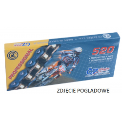 ČZ, řetěz 520 MX (118 článků) zlatý (motocross) do 450 ccm (35,8 KN) + spojka