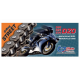 ČZ, řetěz 525 DZO (122 článkůA) O-RING, bronze do 900 ccm (street) (40,0 KN) + nýtovací spojka