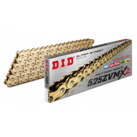 DID, 525ZVMX2G&G-88 zlatý řetěz (88 článků) X-RING (525ZVMXGB88)(s nýtovací spojkou)