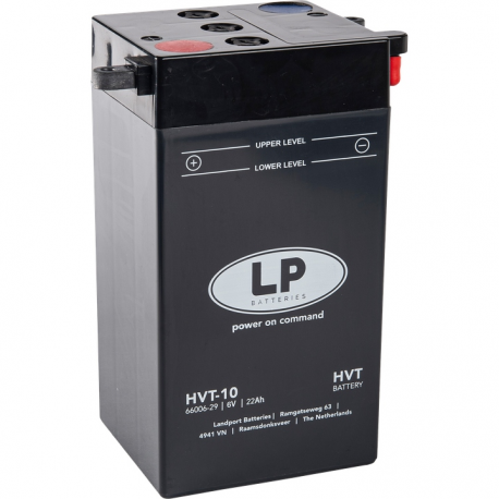 Landport, akumulátor HVT-10 6V 22AH 115X100X214 HEAVY V-TWIN, olověný